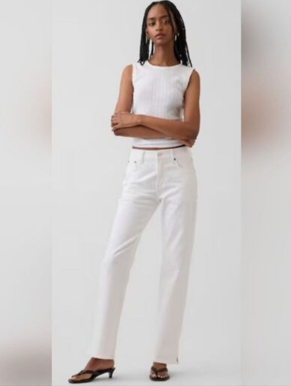 BANANA REPUBLIC STRAIGHT LEG WHITE JEAN SIZE 28